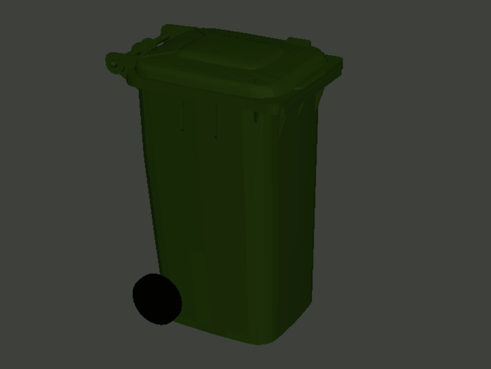 Contenedor de basura 3d 