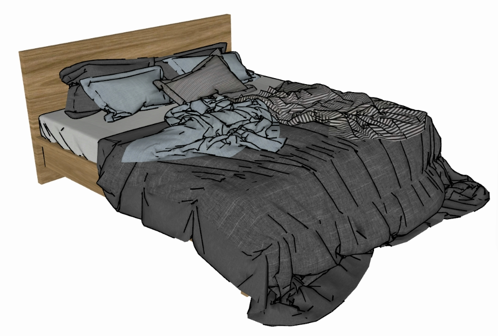 Bed in sketchup pro