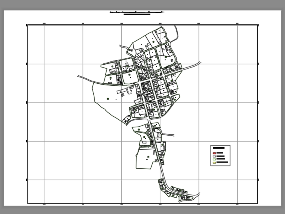 Stadtplan einer Stadt