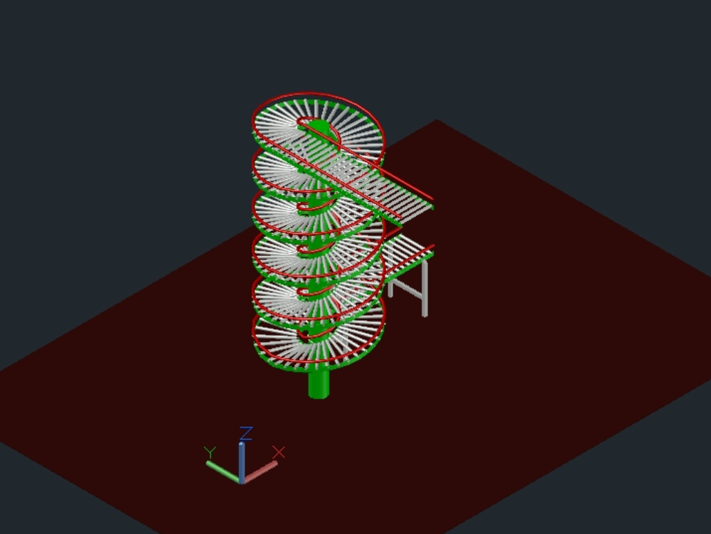 Transportador espiral 3D