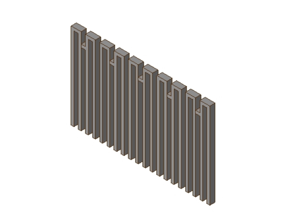 Reinforced concrete prefabricated uni type fence