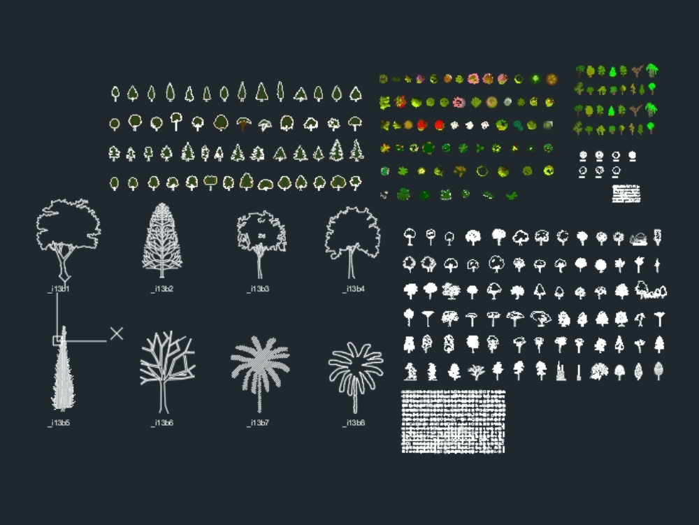 vegetação e árvores