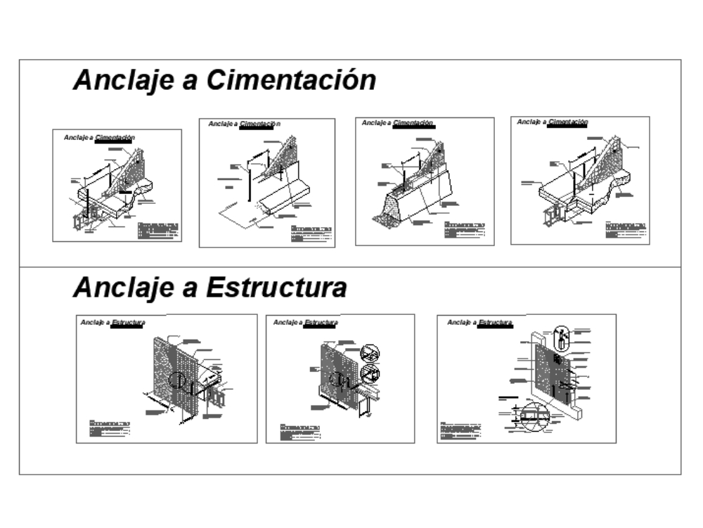 Detalles estructurales de panel w.