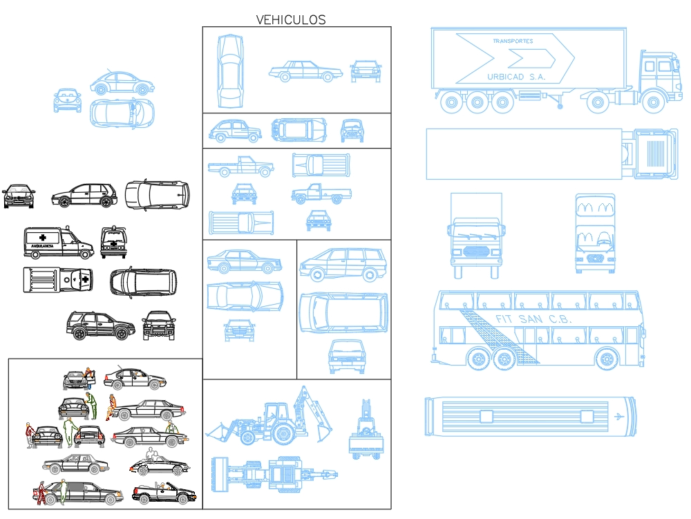 Vários modelos de veículos atuais