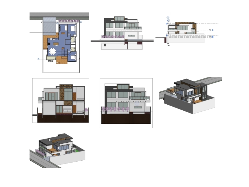 Modernes Einfamilienhaus 3d