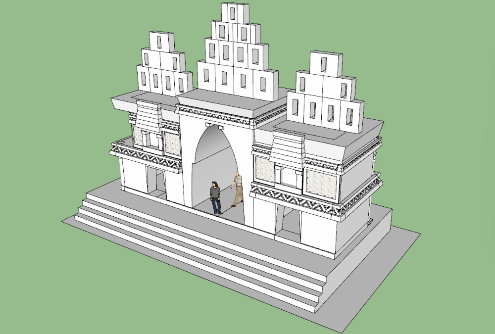 3d model labial arch located in yucatan