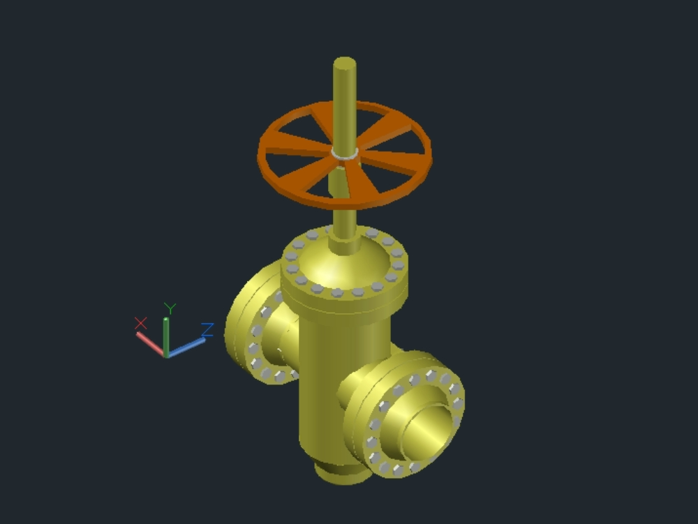 Válvula de compuerta plana 3D