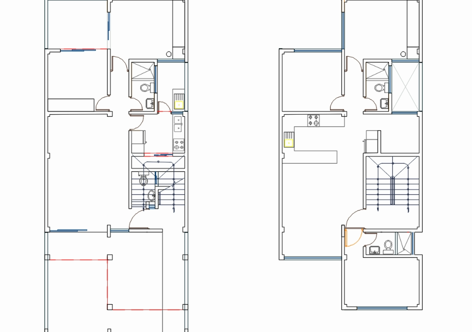 Plans of electrical installations of housing