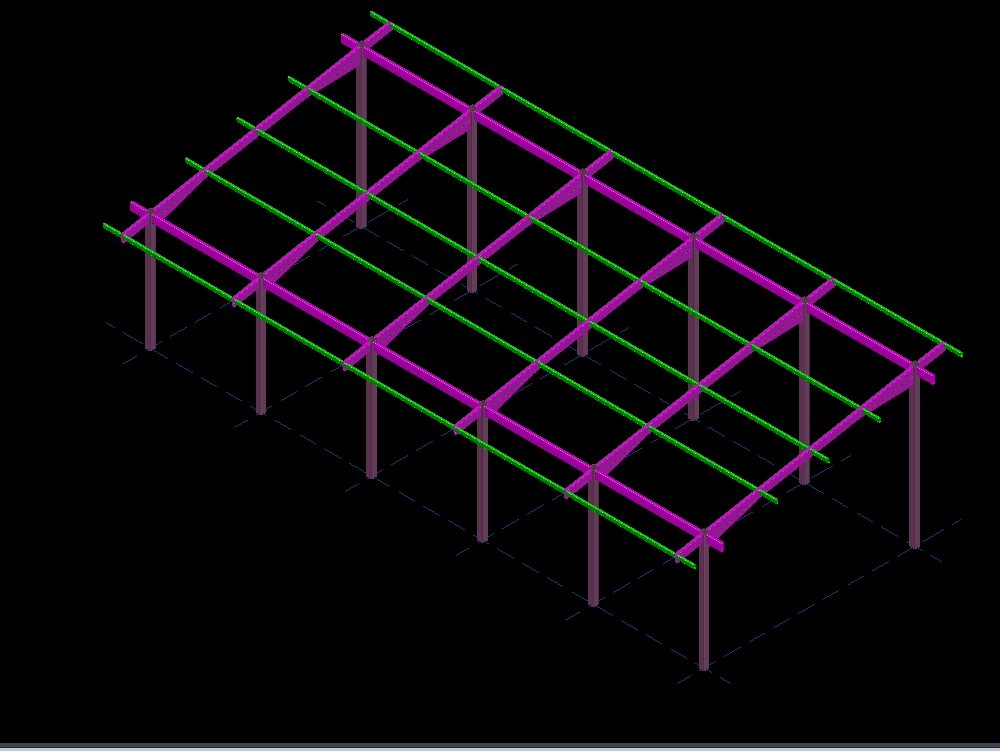 Metal structure for shed