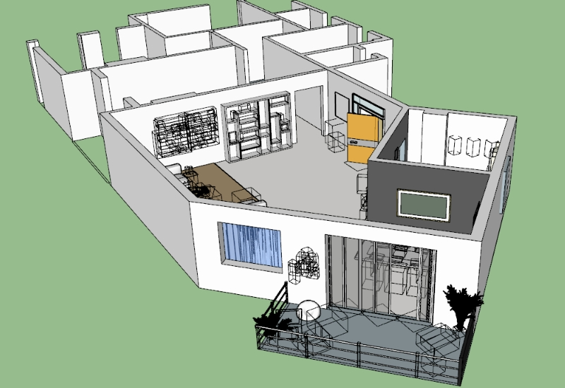 Interior design in AutoCAD Download CAD free (988.55 KB) Bibliocad