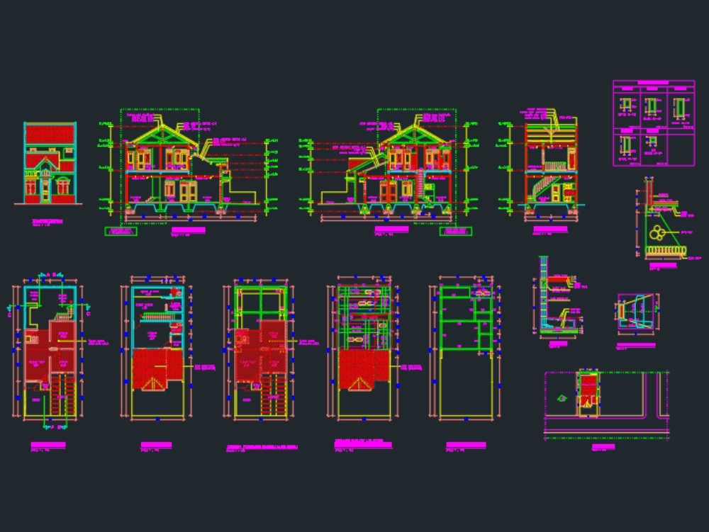 Desain Denah  Rumah  Sederhana  Autocad  Trend Saat Ini 