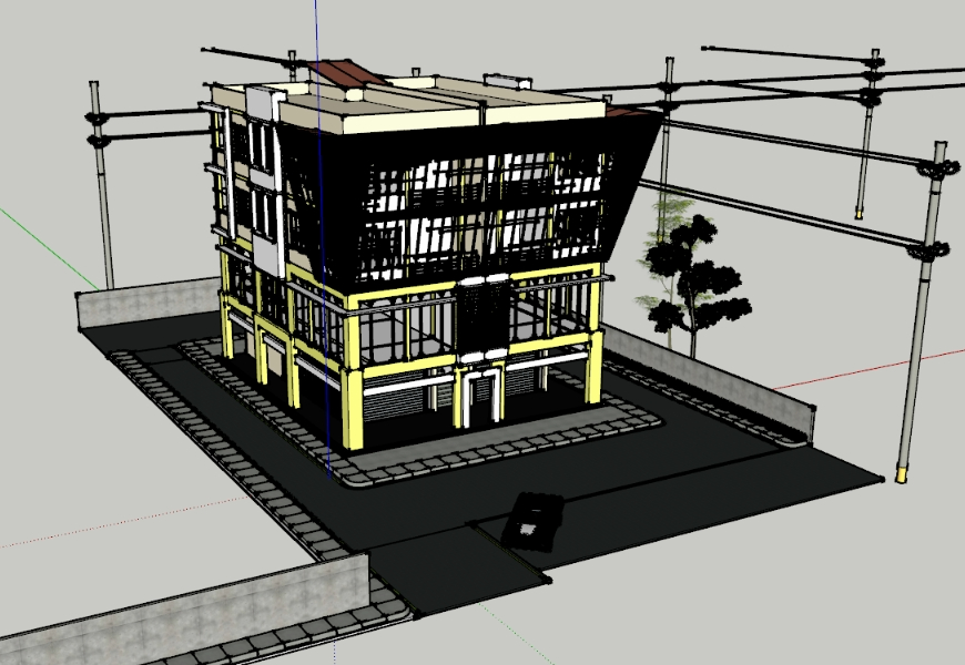 Shophouse using sketchup 2015