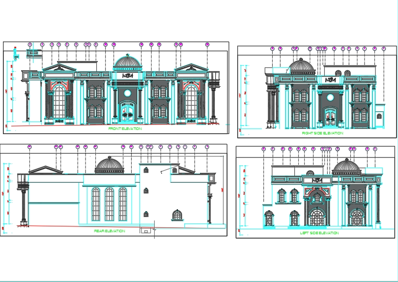 Elevation for a residential palace