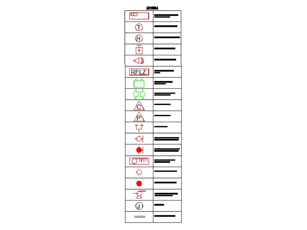 cad fire alarm symbols