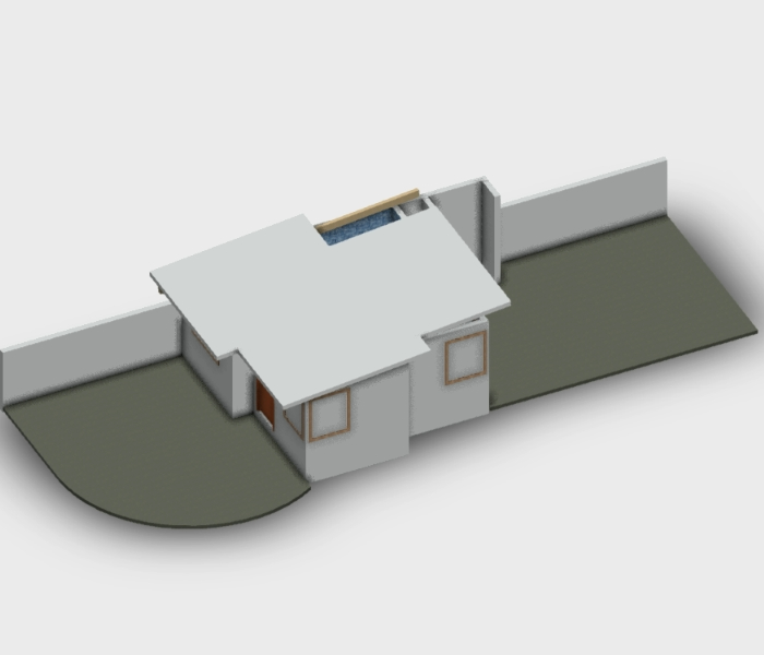 Cabin made in revit for 4 people