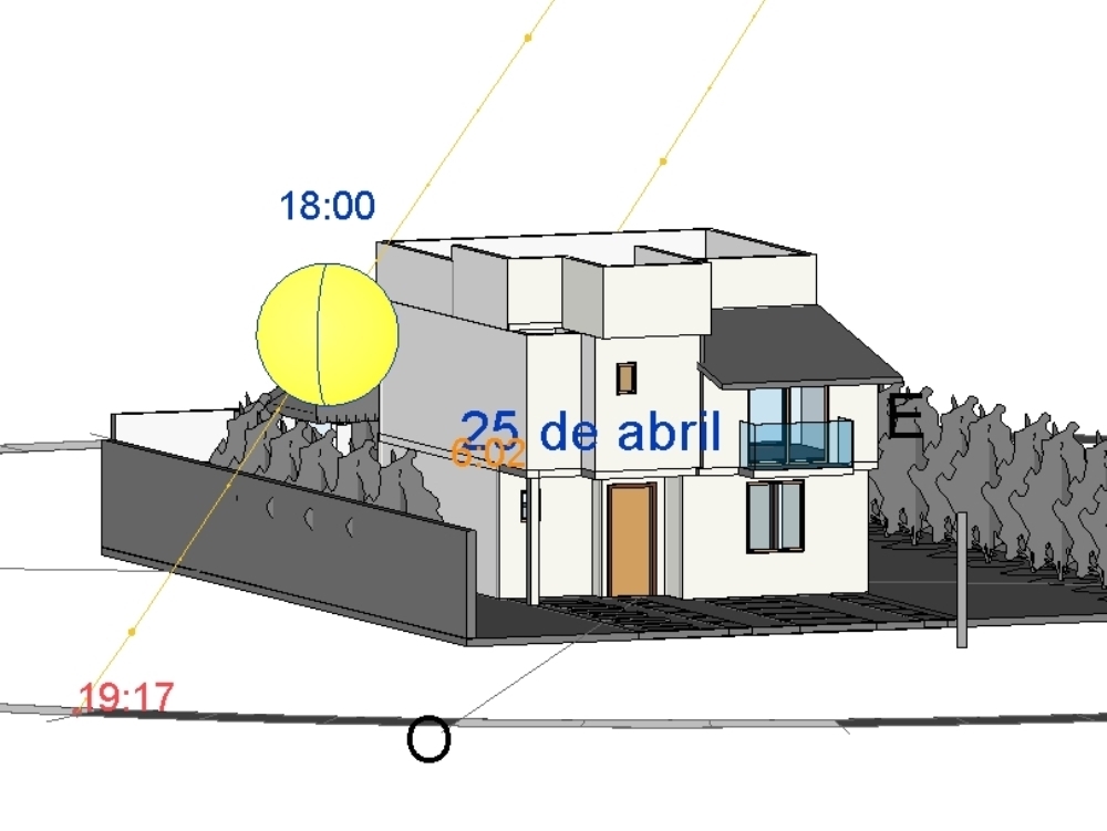 Análisis solar de vivienda unifam.