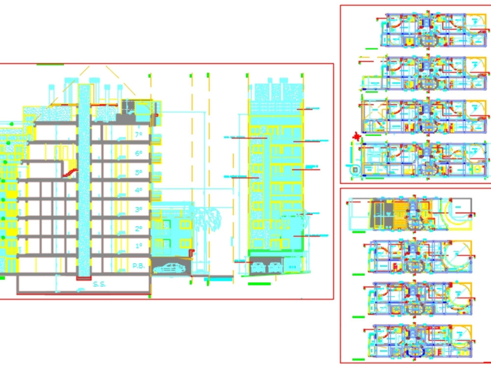 Plan municipal du bâtiment résidentiel de Cordoue