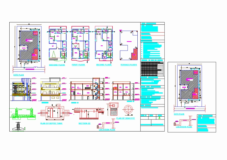 3 Level House In Autocad Download Cad Free 1 49 Mb Bibliocad