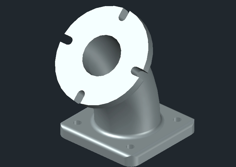 3d flanged elbow