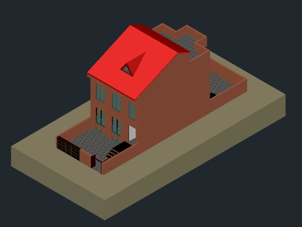 Single family house in 3d
