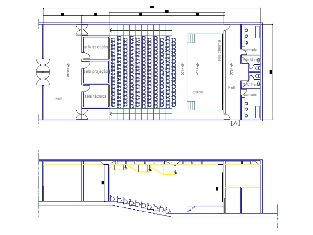Projeto of a auditorium with acoustic study