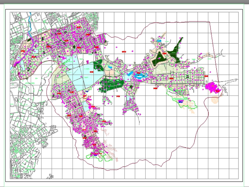 Cadastre la molina with lots and zoning