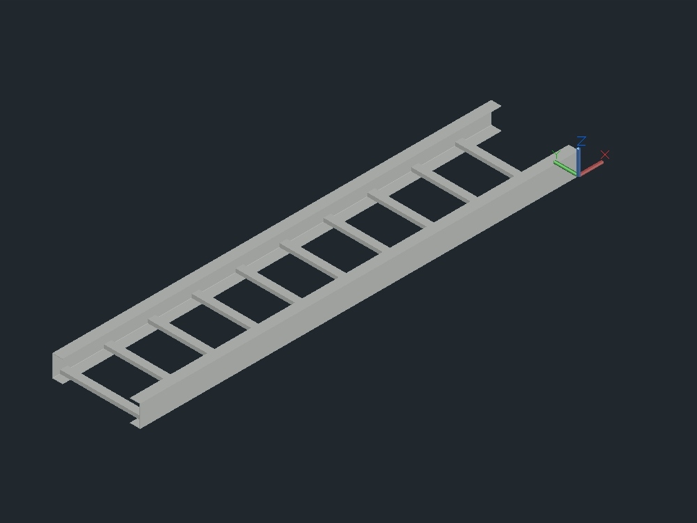 3d straight cable tray