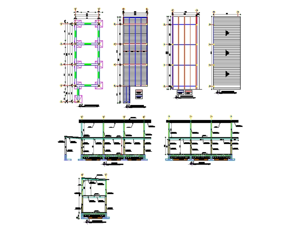 Slab design worked with columns and metal beams