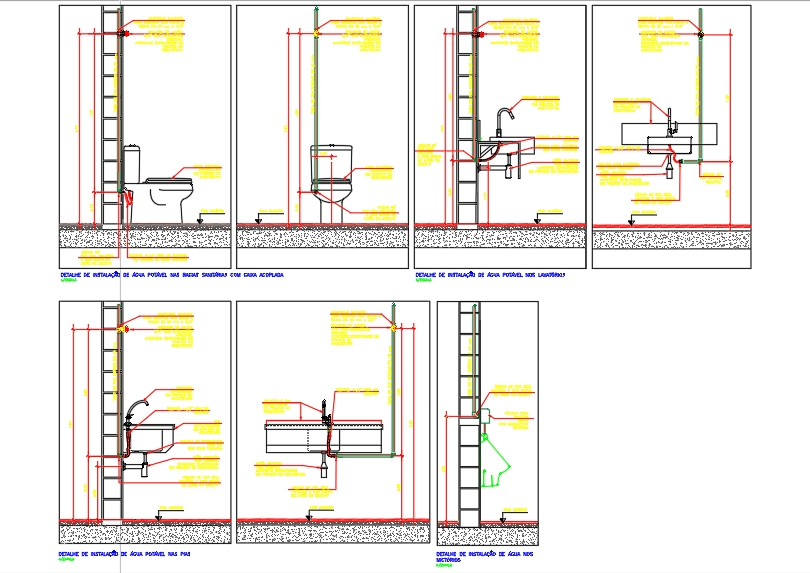 Details of hydraulic installations.