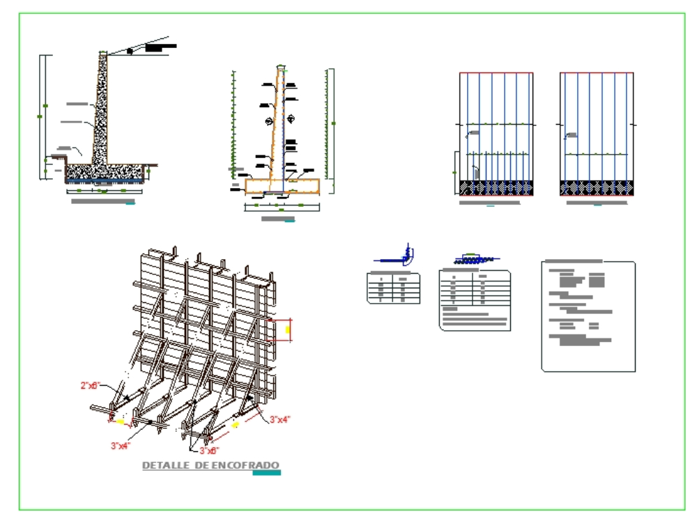 Construction Details Of A Retaining Wall 1 8 Mb Bibliocad