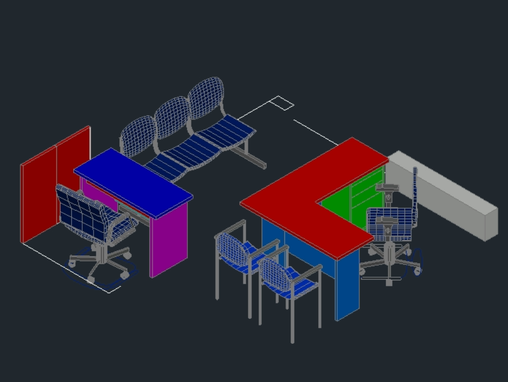 3D kleines Büro