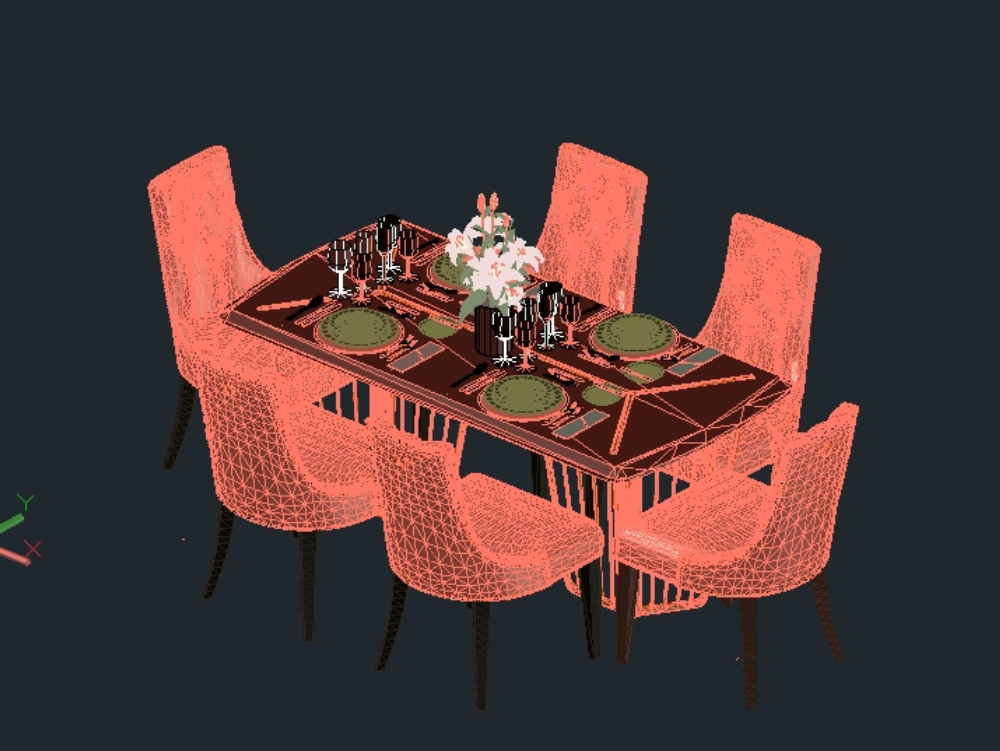 Mesa para comedor 3D 
