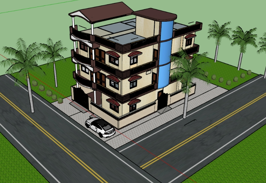 Sketchup file of a house of two floors