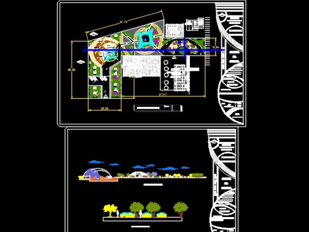 Outdoor auditorium in AutoCAD | CAD download (21.29 MB) | Bibliocad