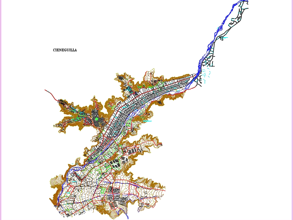 Carte du quartier de Cieneguilla