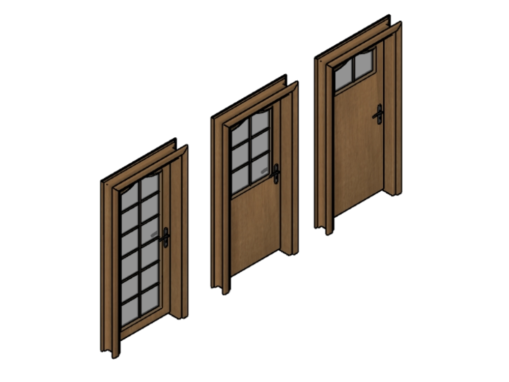 3d Tür in Holz bereit zu rendern