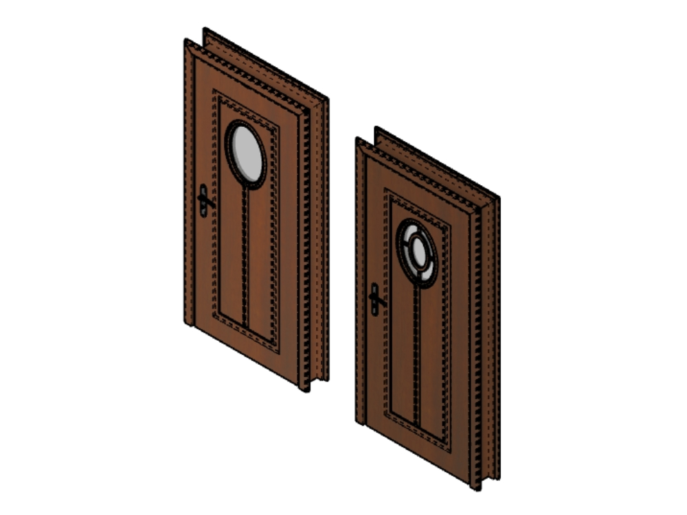 3d wooden door ready to render