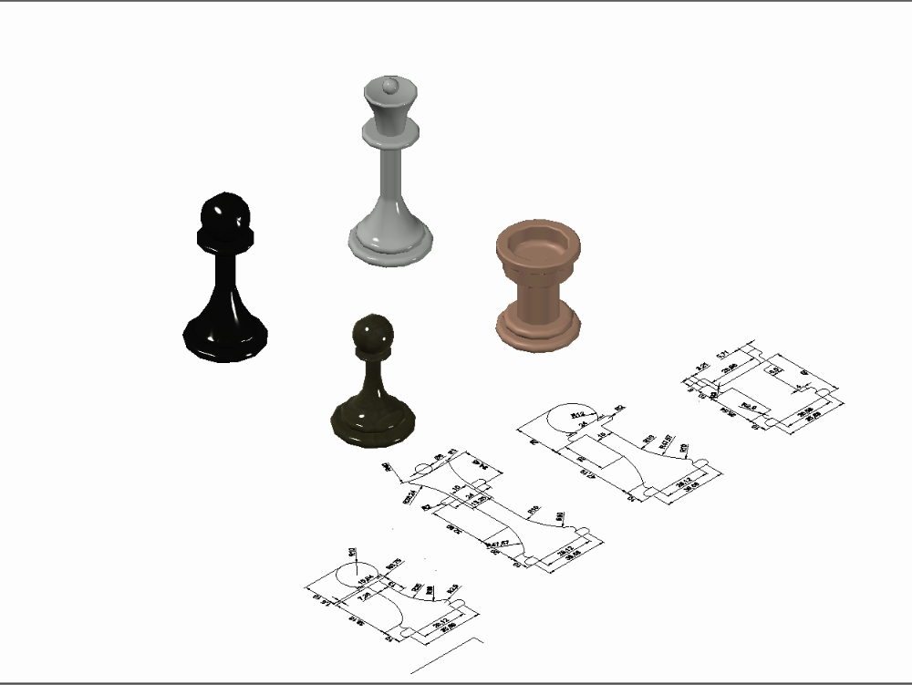 Rook (Chess), 3D CAD Model Library