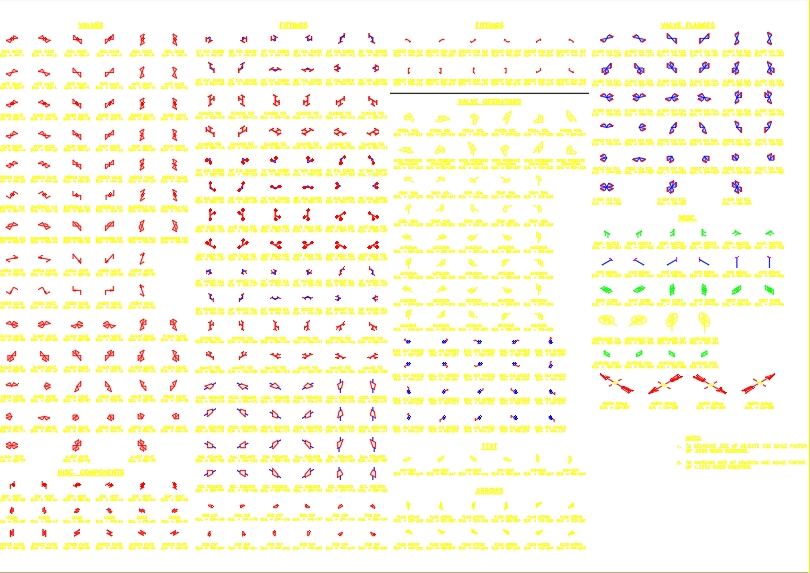 Isometric Piping Legends and Measurements