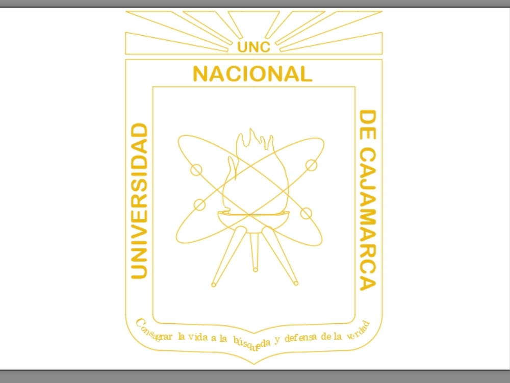 Insignia universidad nacional de Cajamarca