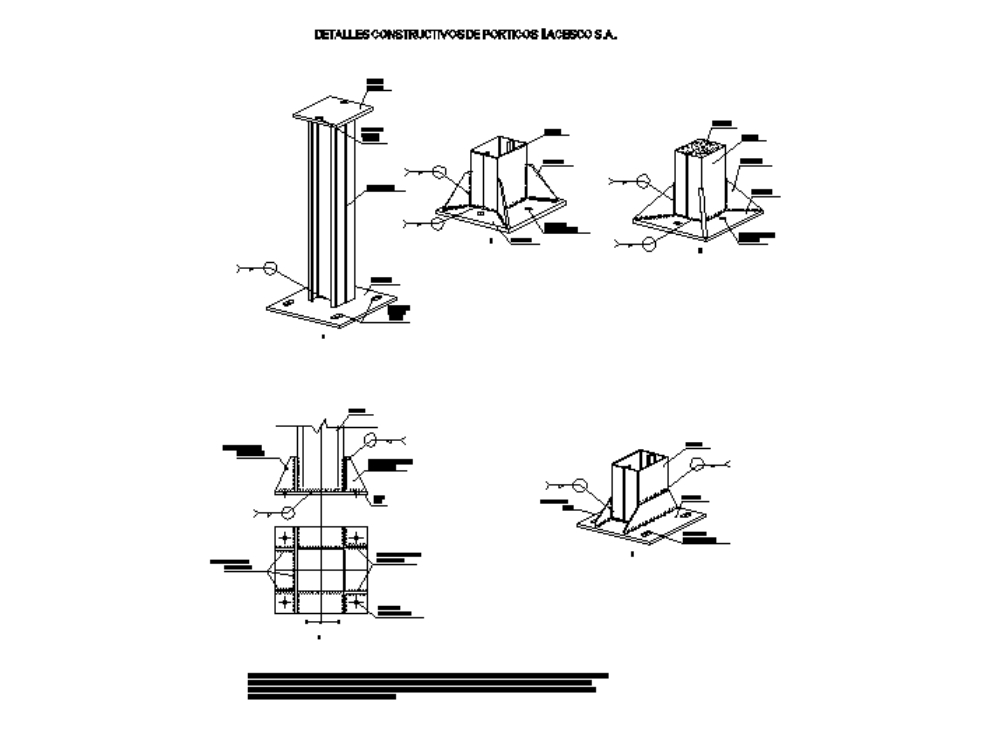 Détails de construction portiques métalliques