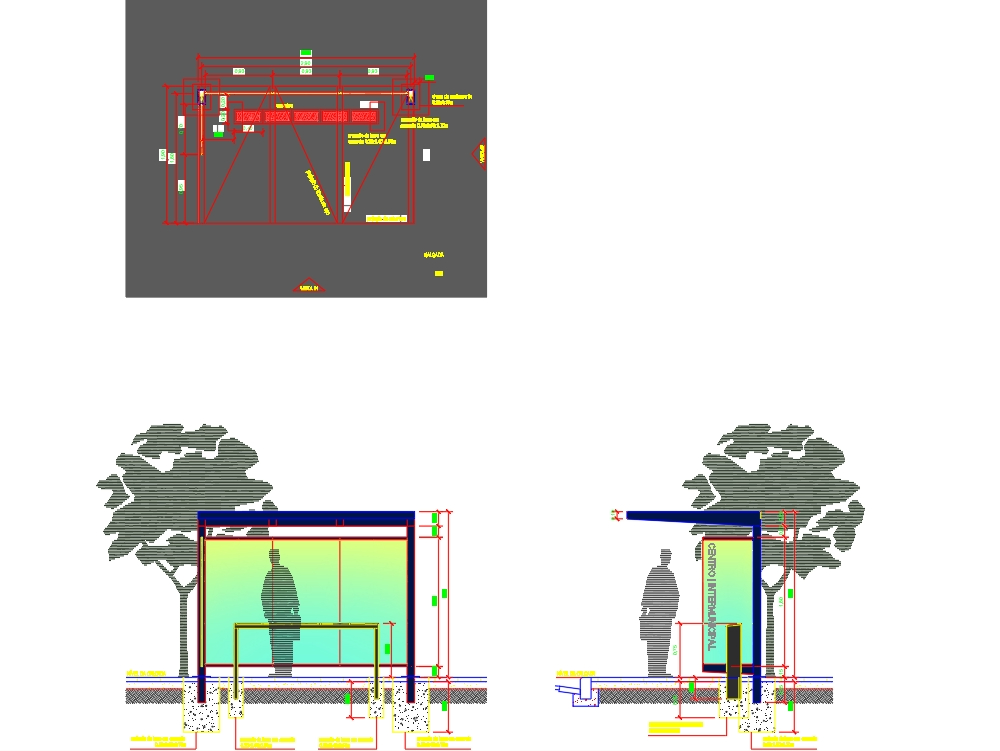Bus stop - bus stop - bus shelter