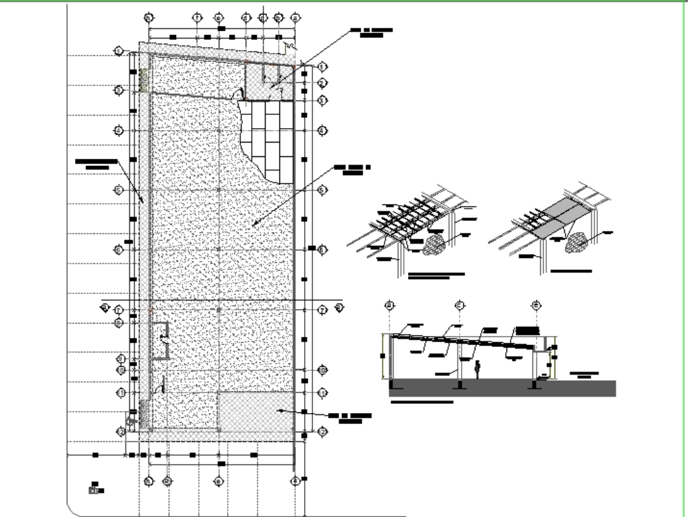 Struktur für Zwischendeckenplatte