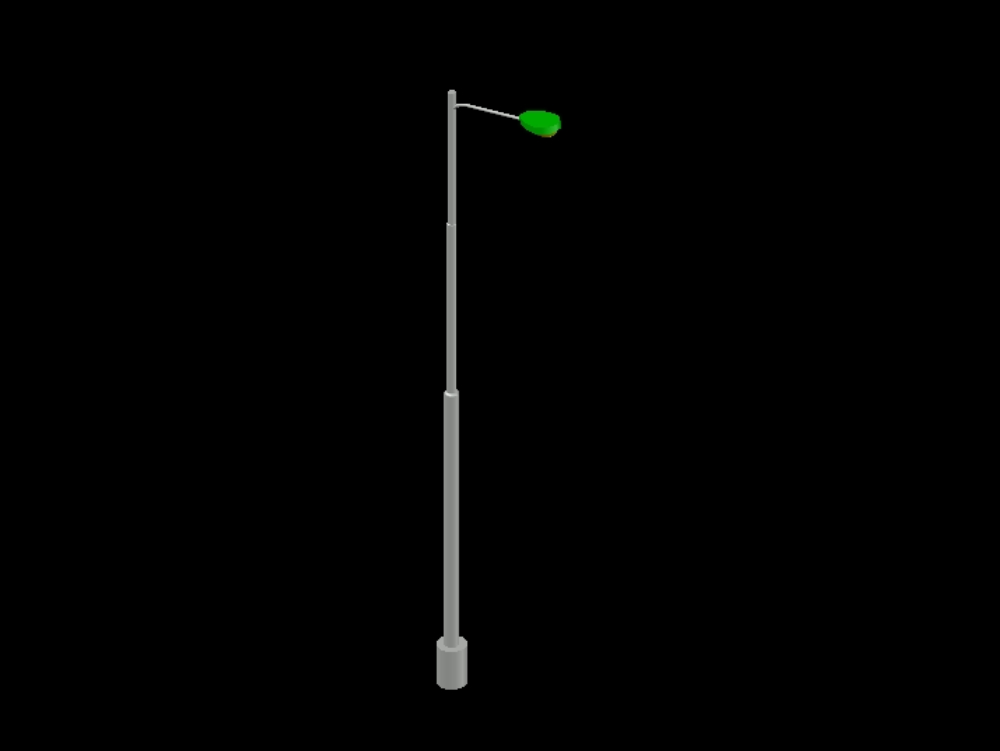 Public lighting pole in 3d.