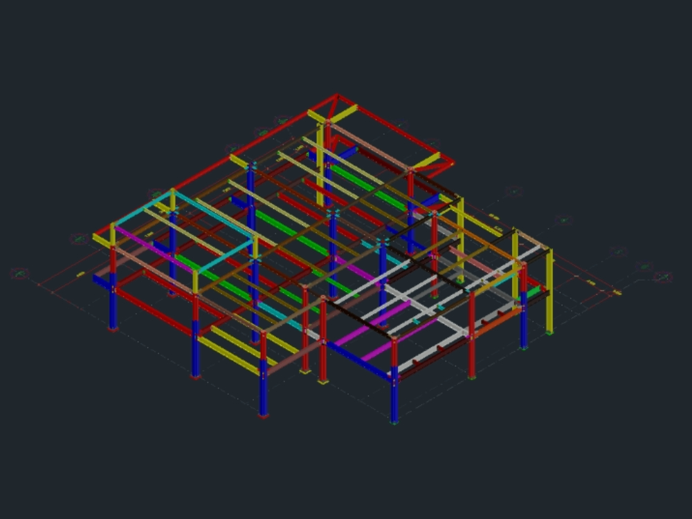 Estructura metalica edificio dos niveles