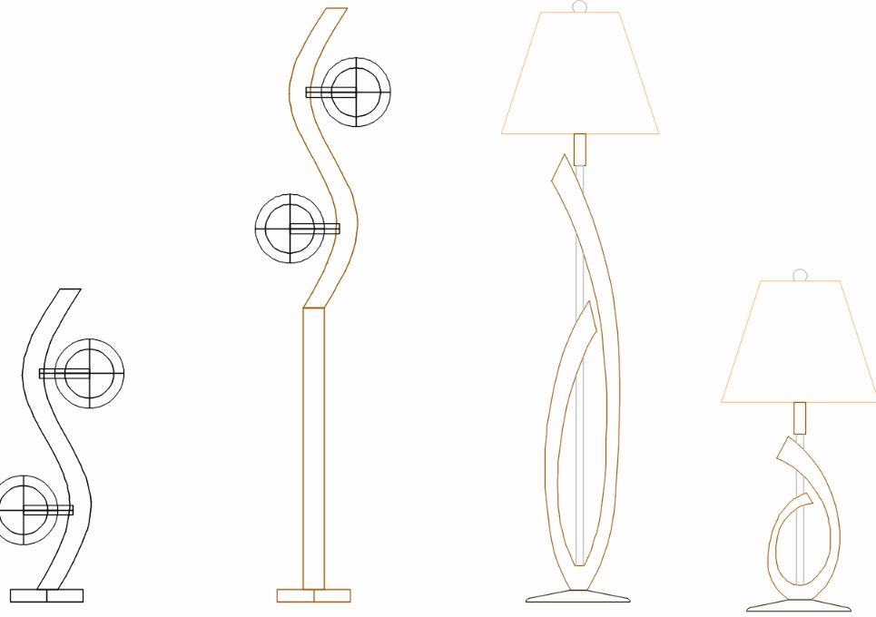 Architectural lighting fixtures templates