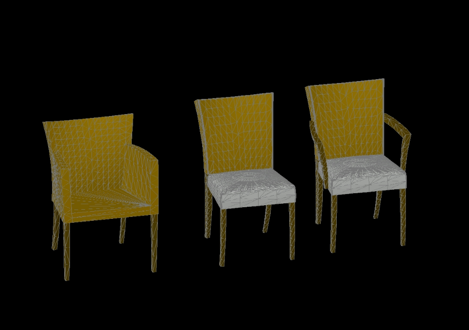 Chair; sofa and tables furniture template