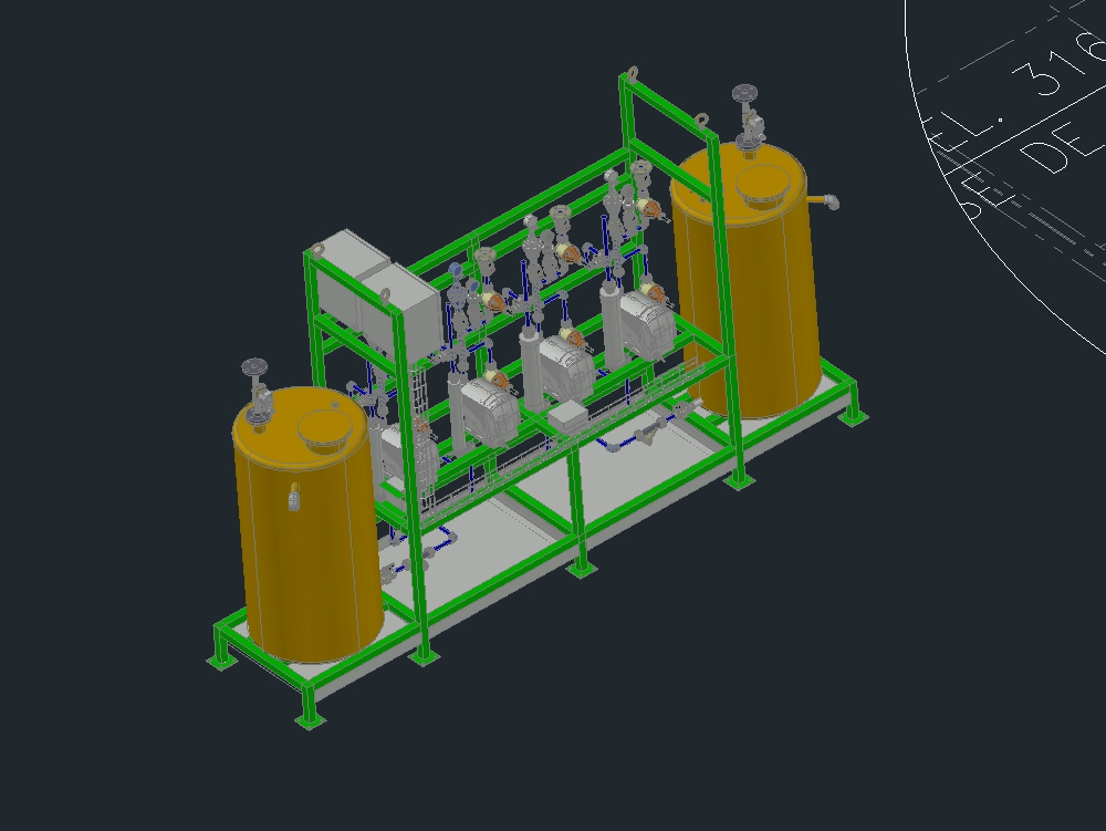 Modelado de tuberías de tratamiento de combustible