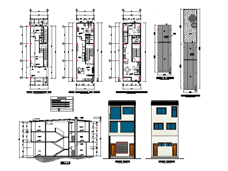 Commercial housing of 4.46 x 13.85 meters.