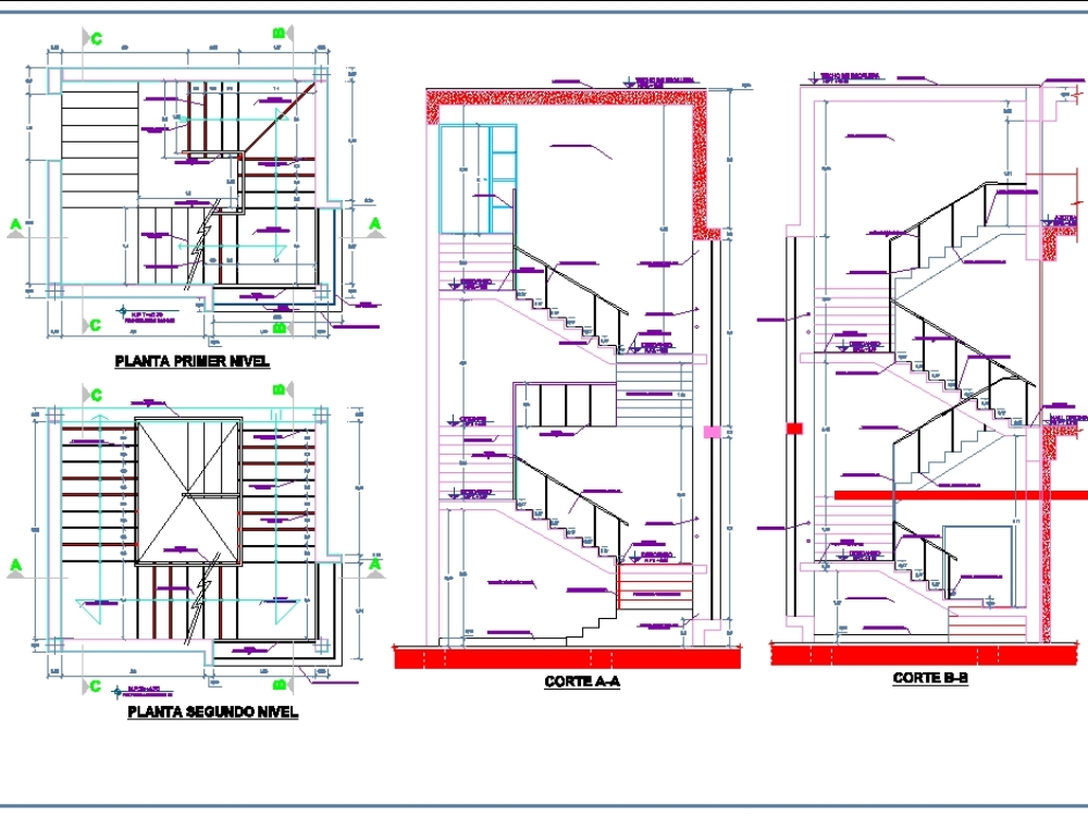 Plans of the stairs details